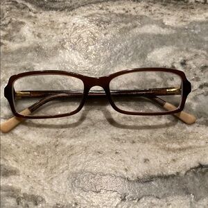 Chanel Brown Rectangular Eyeglasses